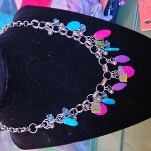 Multi Colored & Shaped Beaded Necklace, Bracelet & Earring Set